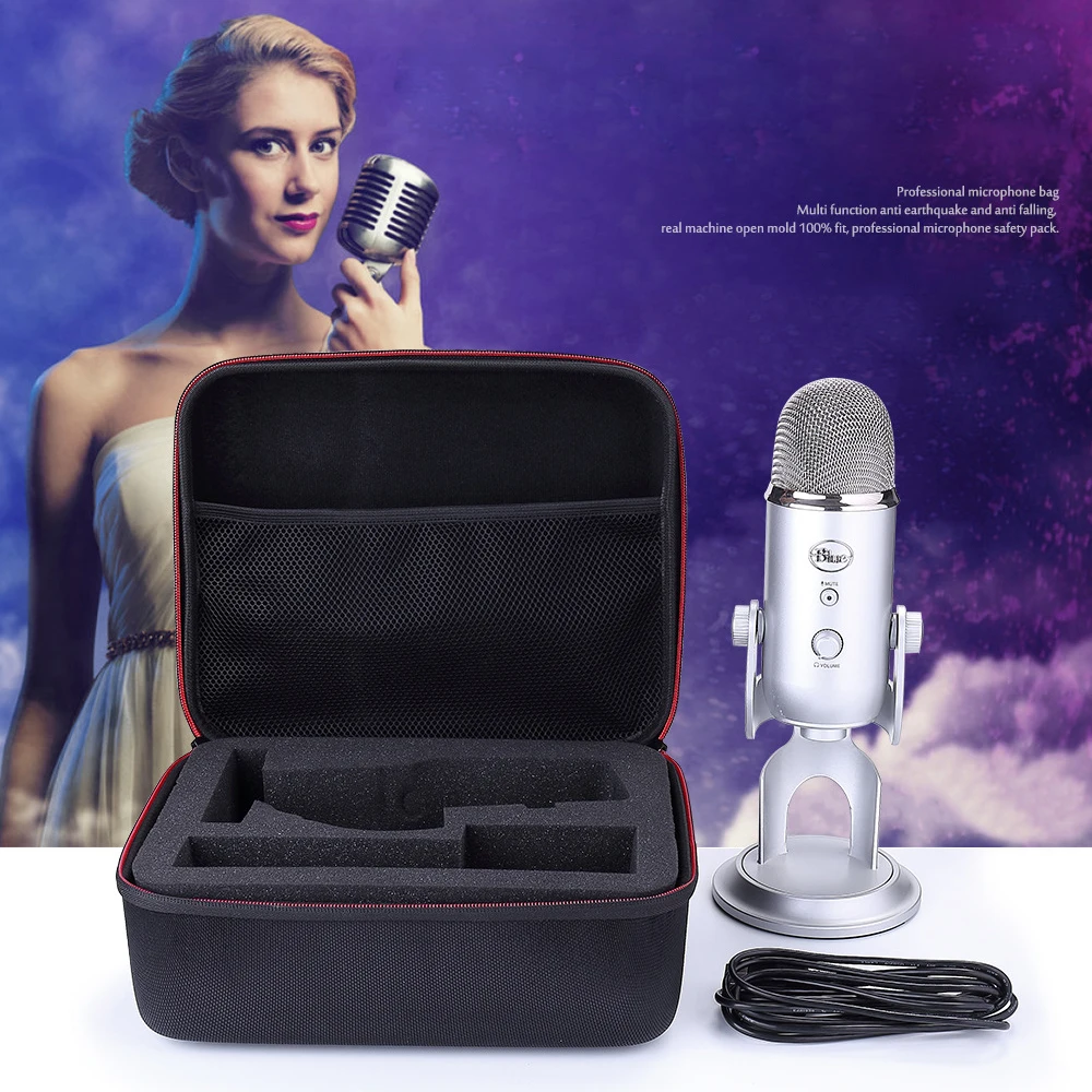 2019 Newest EVA Hard Box Travel Carrying Storage Cover Case For Blue Yeti USB Microphone/Yeti Pro.Blackout Edition and USB Cable
2019 Newest EVA Hard Box Travel Carrying Storage Cover Case For Blue Yeti USB Microphone/Yeti Pro.Blackout Edition and USB Cable