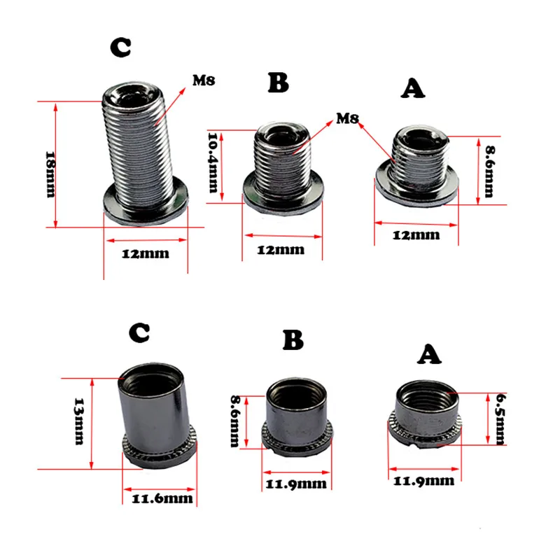 2PCS/LOT Cycling Crank Chainring Bolts Screws Nuts Bicycle Replacement Part
2PCS/LOT Cycling Crank Chainring Bolts Screws Nuts Bicycle Replacement Part