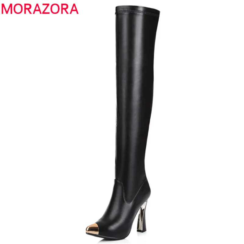 MORAZORA 2021 newest over the knee boots women genuine leather long boots sexy Stretch socks boots autumn winter shoes woman
MORAZORA 2021 newest over the knee boots women genuine leather long boots sexy Stretch socks boots autumn winter shoes woman
