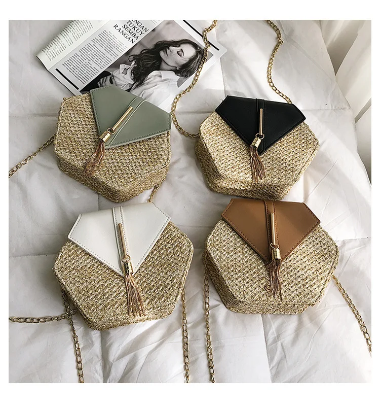 Новые модная соломенная сумка для женщин 2019 из искусственной кожи сумки женские