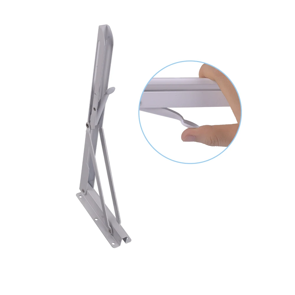 16-Inch Metal Triangle Table Bench Folding Shelf Brackets , 2 Pcs Folding Shelf Hinge Wall Mounted with Mounting Screws
16-Inch Metal Triangle Table Bench Folding Shelf Brackets , 2 Pcs Folding Shelf Hinge Wall Mounted with Mounting Screws
