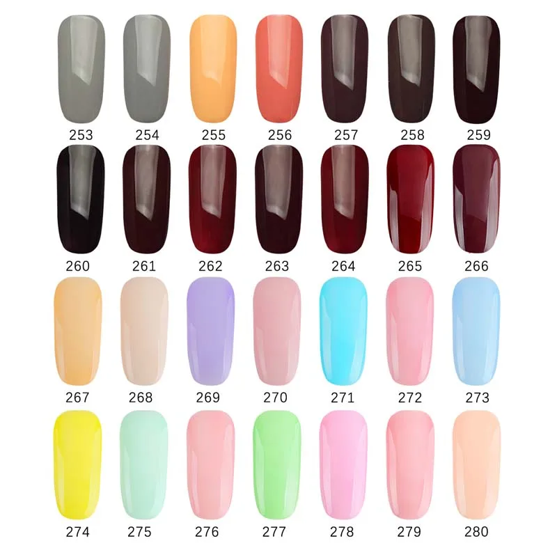 m.ladea Gel Polish easy soak Off UV LED nail gel 28 Colors 8.3ml/Bottle 253-280 high gloss long lasting women's fashion Art | Красота и
