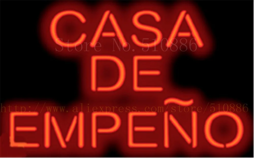 Casa de empeno неоновая вывеска остекленная Пивной бар PUB Light знаки дисплей испанский