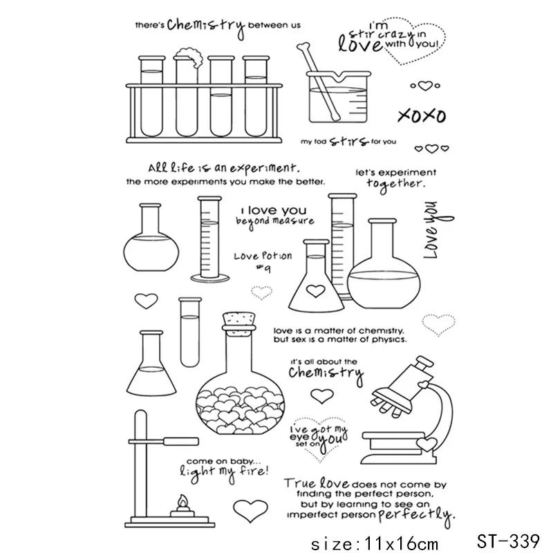 AZSG Chemical Instrument Flask Microscope Clear Stamps For DIY Scrapbooking/Card Making/Album Decorative Silicon Stamp Crafts
AZSG Chemical Instrument Flask Microscope Clear Stamps For DIY Scrapbooking/Card Making/Album Decorative Silicon Stamp Crafts