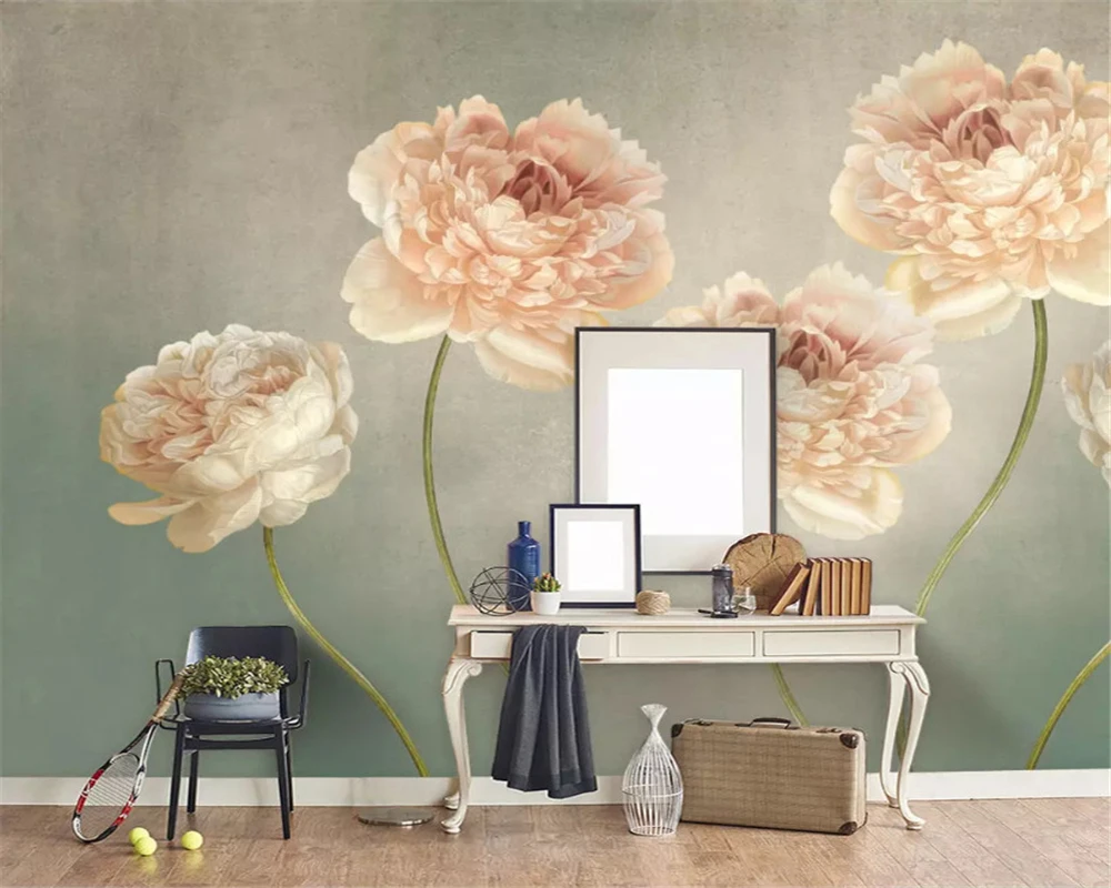 beibehang Custom size Hand painted elegant flower retro fashion Nordic minimalist wallpaper TV background wall papers home decor
beibehang Custom size Hand painted elegant flower retro fashion Nordic minimalist wallpaper TV background wall papers home decor