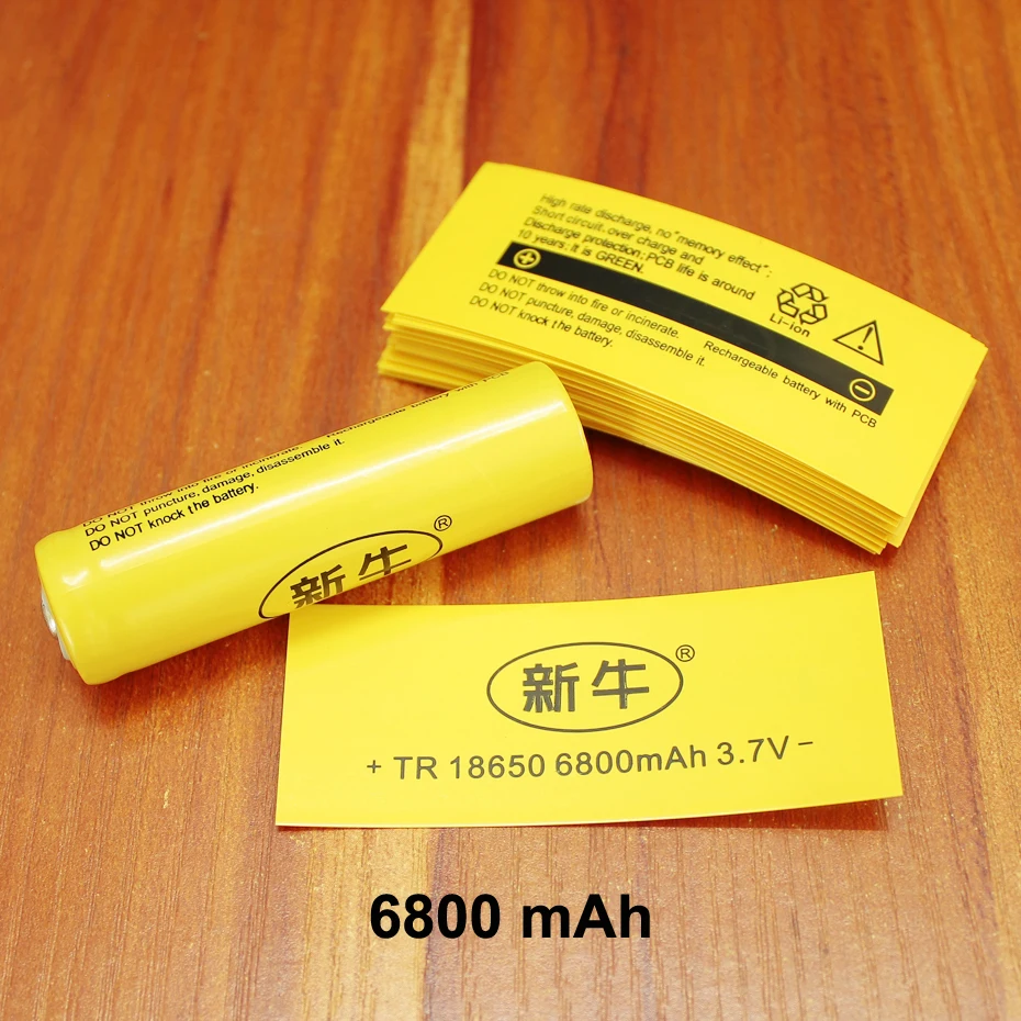 100pcs/lot Lithium Battery Package Special Heat Shrinkable Tube 18650 Pvc Plastic Insulation Shrink Film 6800mah
100pcs/lot Lithium Battery Package Special Heat Shrinkable Tube 18650 Pvc Plastic Insulation Shrink Film 6800mah