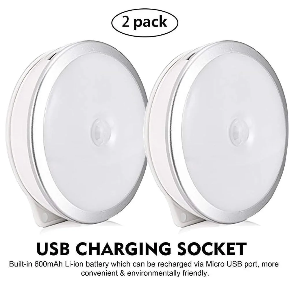 Motion Sensor Lights Indoor,Night Light LED Lamp Portable USB Rechargeable Stick-on Lighting for Bedroom, Stairs, Kitchen(2PACKS
Motion Sensor Lights Indoor,Night Light LED Lamp Portable USB Rechargeable Stick-on Lighting for Bedroom, Stairs, Kitchen(2PACKS