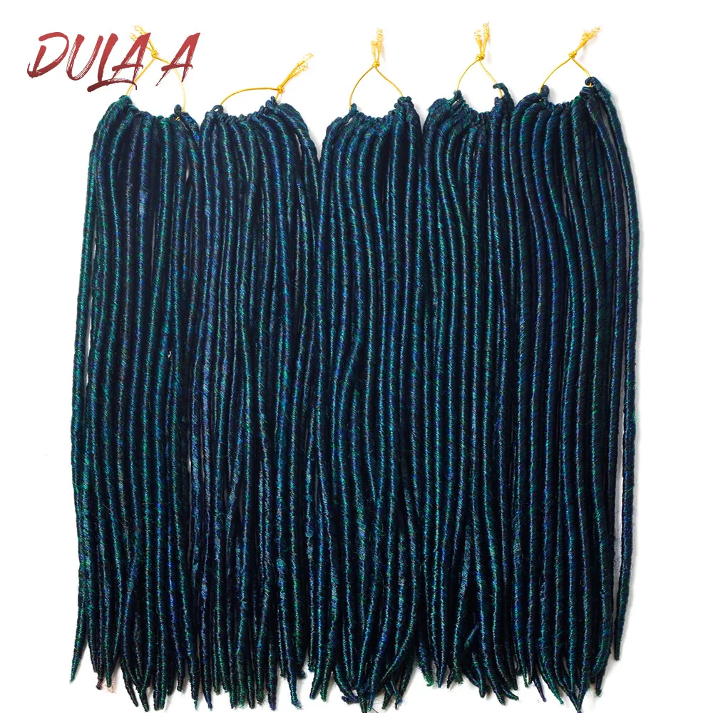 Dula Подушка 18 дюймов 24 корни синтетические искусственные локоны в стиле Crochet