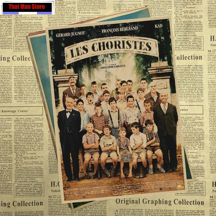 Винтажные плакаты Les Choristes по фильму постер для спальни кафе бара крафт бумага