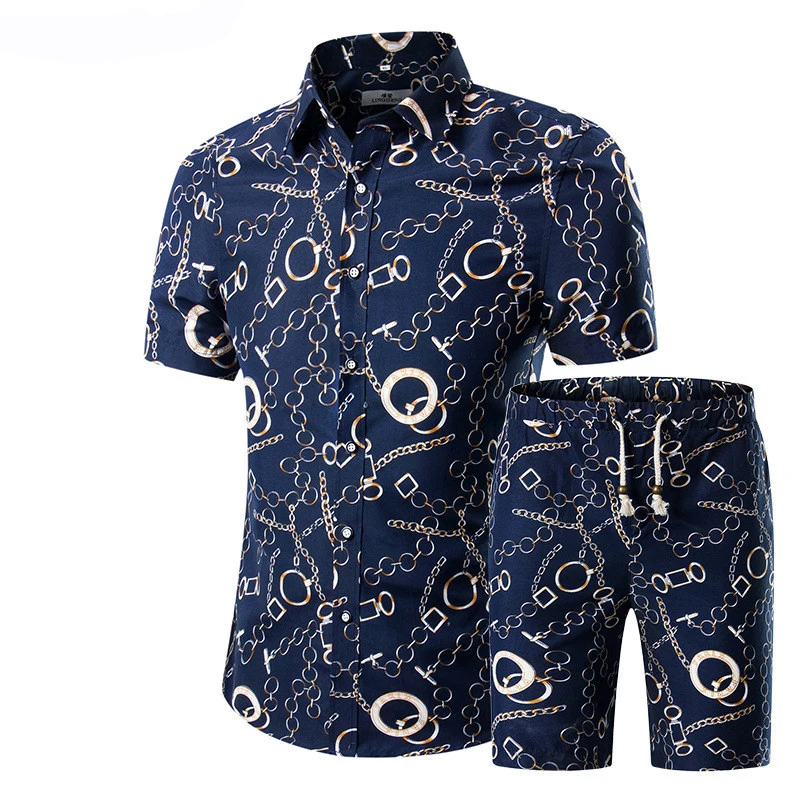 Summer Fashion Floral Print Shirts Men+Shorts Set Men Short Sleeve Shirts Casual Men Clothing Sets Tracksuit Plus Size 5XL
Summer Fashion Floral Print Shirts Men+Shorts Set Men Short Sleeve Shirts Casual Men Clothing Sets Tracksuit Plus Size 5XL