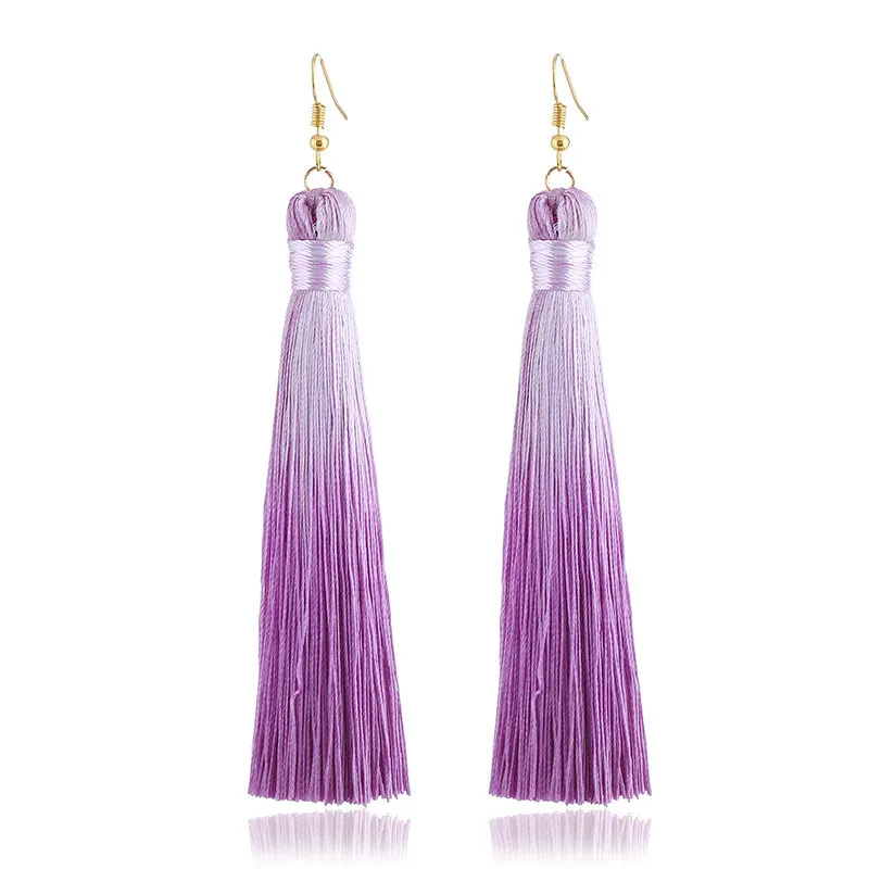 LZHLQ 2 Pairs Bohemian Color Tassel Earrings For Women Long Solid Silk Fringed Drop Dangle Earrings Wedding Jewelry Accessories
LZHLQ 2 Pairs Bohemian Color Tassel Earrings For Women Long Solid Silk Fringed Drop Dangle Earrings Wedding Jewelry Accessories