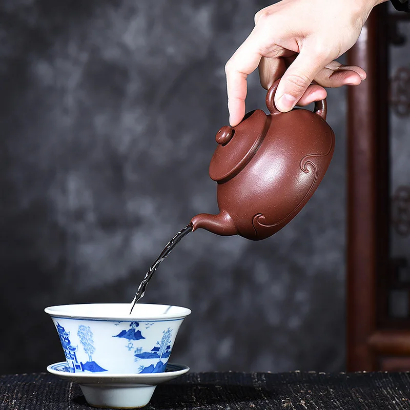 Manual Teapot Tea Set Gift Customized Purple Ink For Imprinting Of Seals Auspicious Clouds Kettle Manufactor Wholesale Goods
Manual Teapot Tea Set Gift Customized Purple Ink For Imprinting Of Seals Auspicious Clouds Kettle Manufactor Wholesale Goods