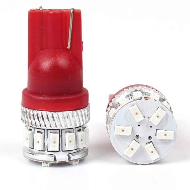 Светодиодные лампы T10 18SMD для салона автомобиля красные наружного освещения