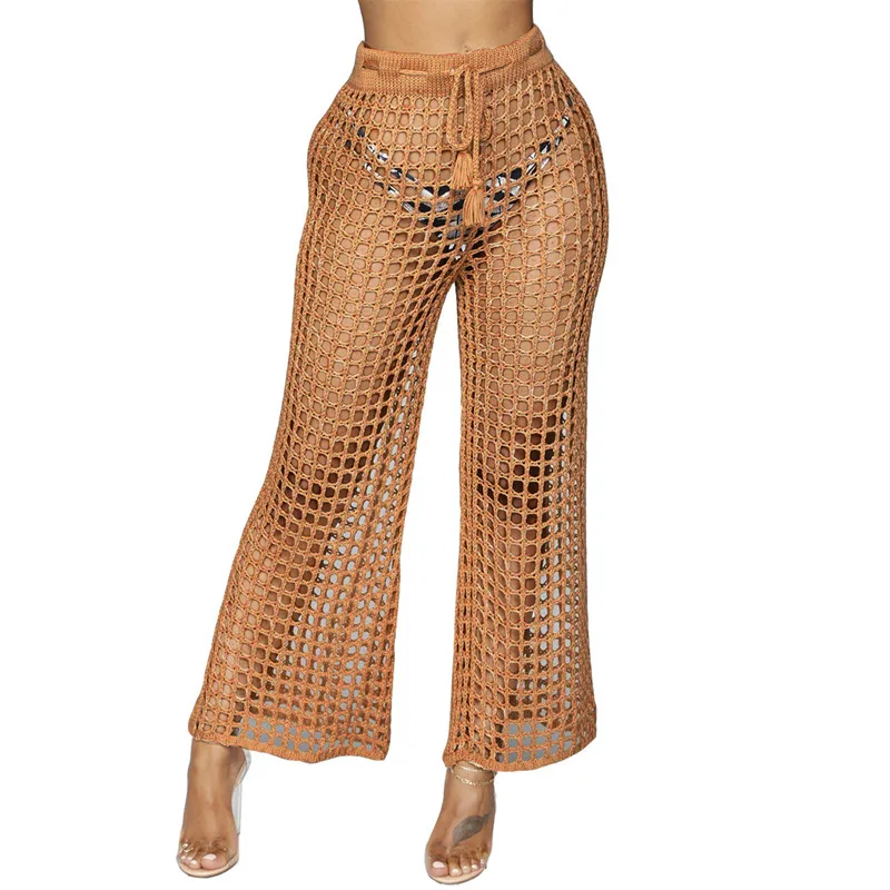 2019 Women Hollow Out Knitted High Waist Summer Beach Pants Drawstring Cotton Sexy Women Trousers Loose Beach Casual Lady Pants
2019 Women Hollow Out Knitted High Waist Summer Beach Pants Drawstring Cotton Sexy Women Trousers Loose Beach Casual Lady Pants