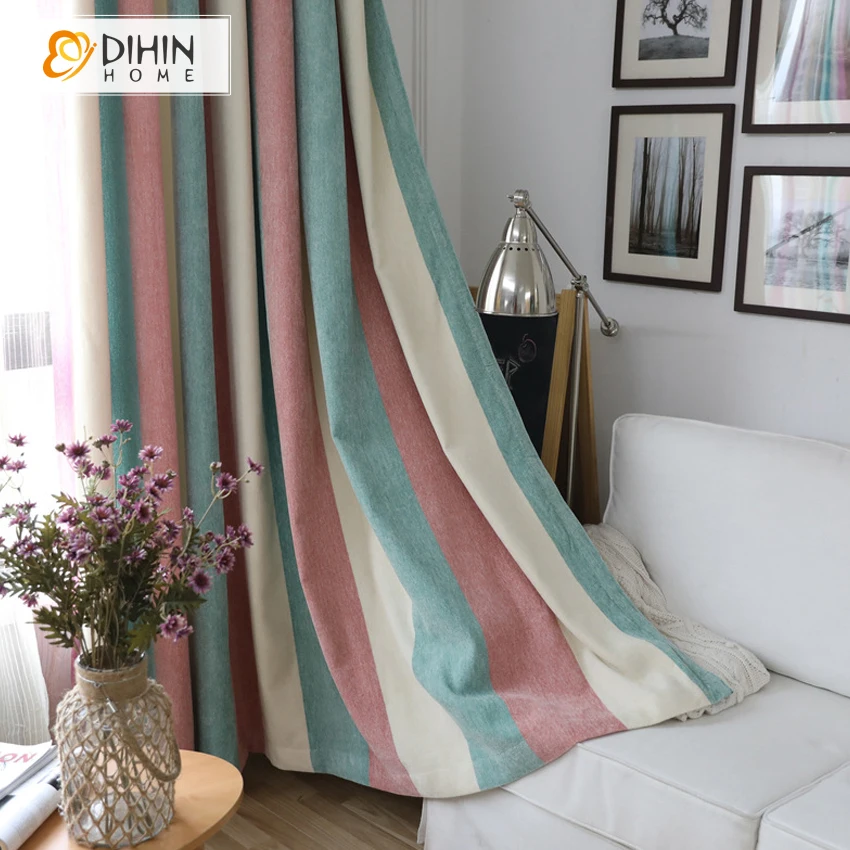 DIHIN HOME High Quality Modern Striped Curtain Chenille Fabric Window Curtains For Living Room Soft Feeling Curtain Drapes
DIHIN HOME High Quality Modern Striped Curtain Chenille Fabric Window Curtains For Living Room Soft Feeling Curtain Drapes