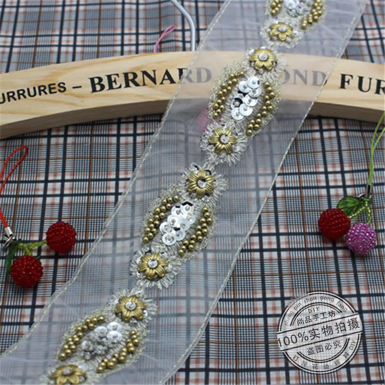 1Yard 6cm White Beads Lace Clothing Accessories Collar Flower Diy Handmade Vintage Gold Beading Lace Trim Clothes Lace Fabric
1Yard 6cm White Beads Lace Clothing Accessories Collar Flower Diy Handmade Vintage Gold Beading Lace Trim Clothes Lace Fabric