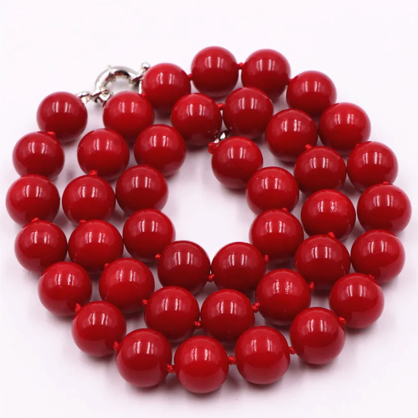 Fashion Statement Women Artificial Coral Red Stone 10mm Beads Necklace Chain Choker Clavicle Jewelry 18inch Y30
Fashion Statement Women Artificial Coral Red Stone 10mm Beads Necklace Chain Choker Clavicle Jewelry 18inch Y30