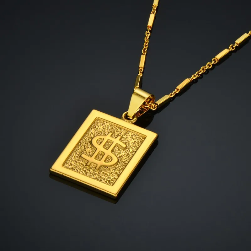 Men Lady Necklace Choker Pendientes Gold Dollar Sign Pendant Exquisite Necklace Sweater Chain
Men Lady Necklace Choker Pendientes Gold Dollar Sign Pendant Exquisite Necklace Sweater Chain