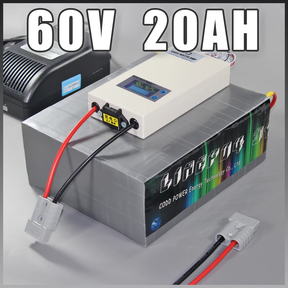 60V 20Ah LiFePO4 Battery Pack ,1200W Electric Bicycle Battery + BMS Charger 60v lithium scooter electric bike battery pack
60V 20Ah LiFePO4 Battery Pack ,1200W Electric Bicycle Battery + BMS Charger 60v lithium scooter electric bike battery pack