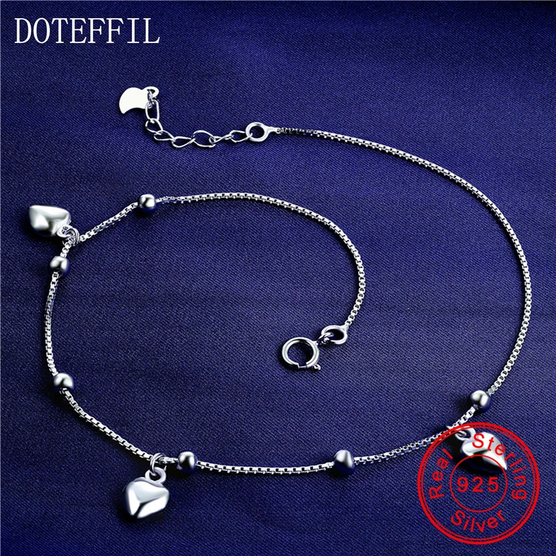 Charming Woman Anklet 925 Silver Fashion Heart Pendant Anklet High Quality Sterling Silver Luxury Jewelry
Charming Woman Anklet 925 Silver Fashion Heart Pendant Anklet High Quality Sterling Silver Luxury Jewelry