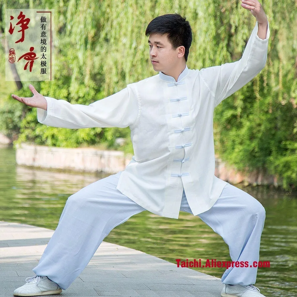 

Льняная Новая летняя униформа кунг-фу с длинными рукавами тай-чи костюм Одежда для боевых искусств Wingchun Taiji одежда Wu Shu костюм для выступлени...