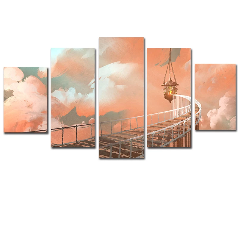 5 Panel Wall Art Modern Printed corridor Oil Painting Canvas Painting Home Decor For Living Room Canvas Print Unframed
5 Panel Wall Art Modern Printed corridor Oil Painting Canvas Painting Home Decor For Living Room Canvas Print Unframed