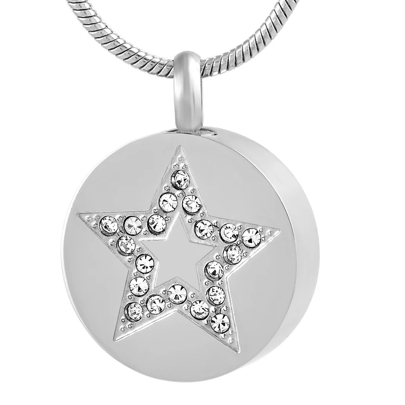 IJD9552 Star Cremation Urn Pendant Necklace for Ashes Crystal Stainless Steel Memorial Funeral Casket Ash Urn Jewelry Necklace
IJD9552 Star Cremation Urn Pendant Necklace for Ashes Crystal Stainless Steel Memorial Funeral Casket Ash Urn Jewelry Necklace