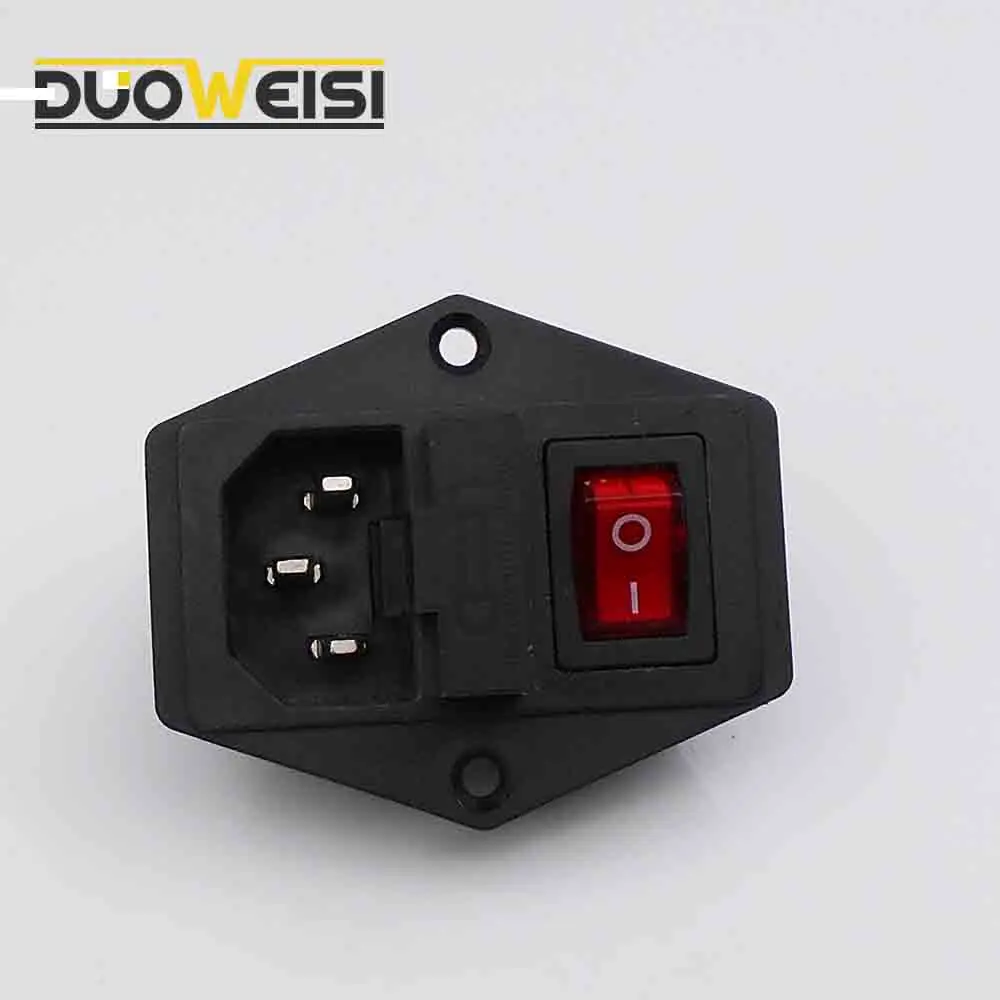 Фото DuoWeiSi детали для 3D принтера 220 В/110 В 5 А розетка с переключателем и 6A предохранитель
