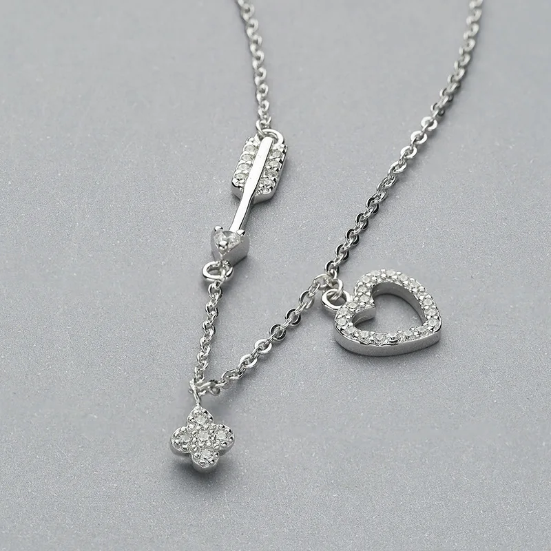 L&P New fashion Arrow of Love Pendant Necklace For Women Real 925 sterling silver Star Love necklace Jewelry Wholesale
L&P New fashion Arrow of Love Pendant Necklace For Women Real 925 sterling silver Star Love necklace Jewelry Wholesale