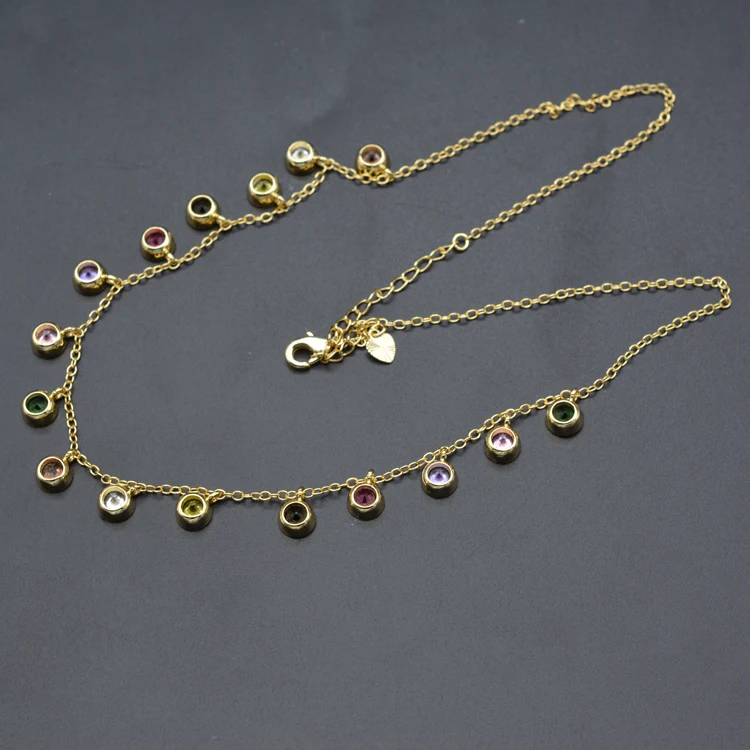 Wholesale New Fashion Rainbow colored cubic zirconia necklace For Women Wedding Jewelry
Wholesale New Fashion Rainbow colored cubic zirconia necklace For Women Wedding Jewelry