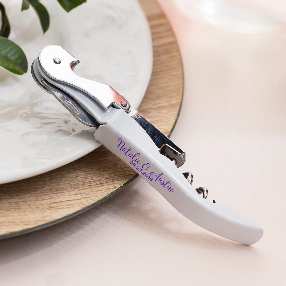 Personalized Wedding Favor Corkscrew Wine Opener Wedding Guest Gift Customized Names 3 in 1 Wine Corkscrew Bottle Opener 100pcs
Personalized Wedding Favor Corkscrew Wine Opener Wedding Guest Gift Customized Names 3 in 1 Wine Corkscrew Bottle Opener 100pcs