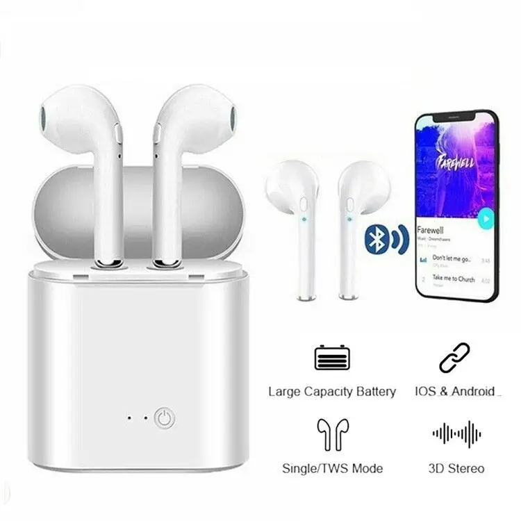 TWS-стереонаушники I7s с поддержкой Bluetooth и зарядным устройством | Электроника