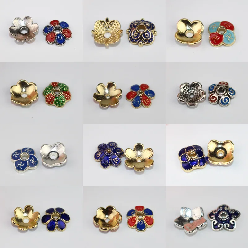 10pcs Cloisonne Accessories Bead Caps Enamel Drop Oil Alloy Flower Receptacle Fringe Tassel End Caps Findings DIY Jewelry Making
10pcs Cloisonne Accessories Bead Caps Enamel Drop Oil Alloy Flower Receptacle Fringe Tassel End Caps Findings DIY Jewelry Making
