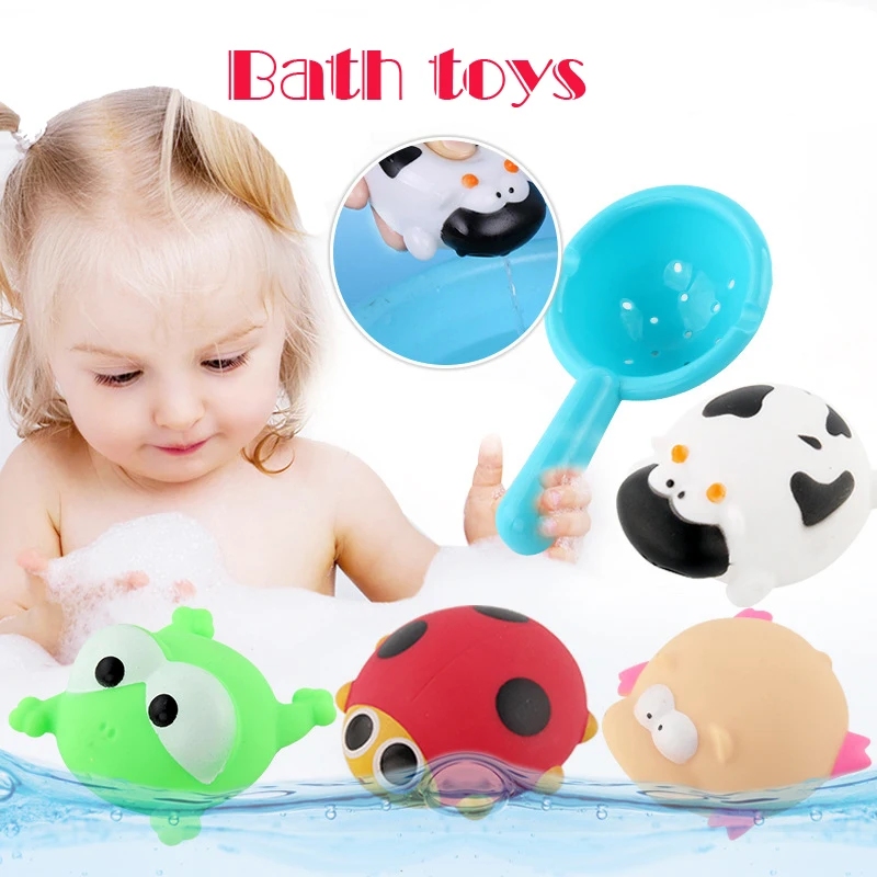 Cute Baby Kids Rattle Summer Water Bath Toy Set Squeeze Rubber Animal Figure Toy Duck Cow Frog Shower Bathtub Race Squeaky
Cute Baby Kids Rattle Summer Water Bath Toy Set Squeeze Rubber Animal Figure Toy Duck Cow Frog Shower Bathtub Race Squeaky