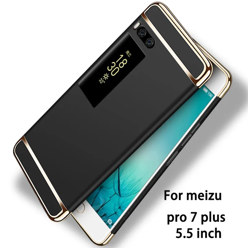 Роскошный чехол с покрытием для Meizu Pro 7 Plus полное покрытие Жесткий Бампер защита Pro7 3в1 5 дюймов|Бамперы| |