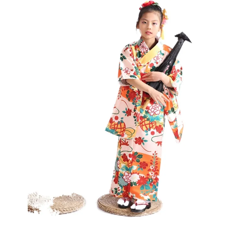 5-12 Years Old Girls Kimono Traditional Japanese Children Yukata Print Flower Long Robe Kids Girl Halloween Cosplay Clothes
5-12 Years Old Girls Kimono Traditional Japanese Children Yukata Print Flower Long Robe Kids Girl Halloween Cosplay Clothes