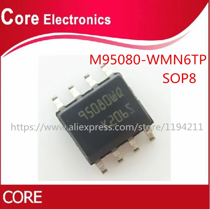 100 шт./лот M95080 WMN6TP 95080WP 95080 EEPROM 8 кбит 10 МГц SOP8 IC лучшее качество|eeprom 95080|eeprom icic eeprom |