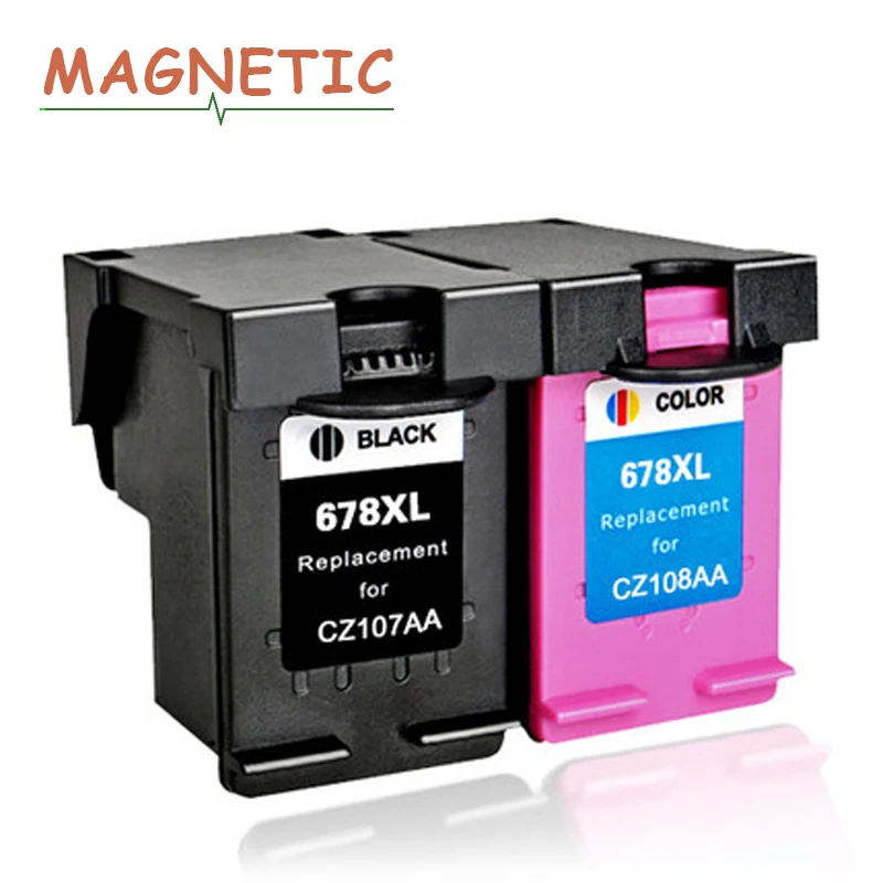 2X Magnetic Compatible Ink cartridges for hp678 for HP 678 XL Diskjet 2515 3515 1018 1518 2548 3548 4518 printer Cartridge 678XL
2X Magnetic Compatible Ink cartridges for hp678 for HP 678 XL Diskjet 2515 3515 1018 1518 2548 3548 4518 printer Cartridge 678XL