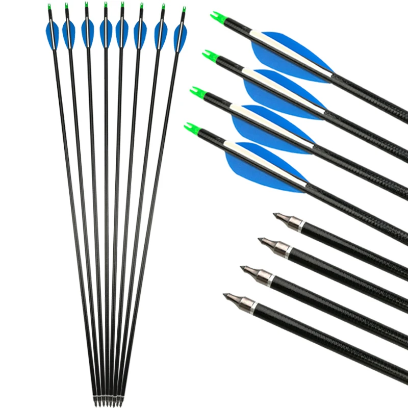 12pcs Archery 31.5" Fiberglass Arrow Hunting Arrow Spine 500 Arrows Rubber Feather Steel Point for Recurve Compound Bow Longbow
12pcs Archery 31.5" Fiberglass Arrow Hunting Arrow Spine 500 Arrows Rubber Feather Steel Point for Recurve Compound Bow Longbow