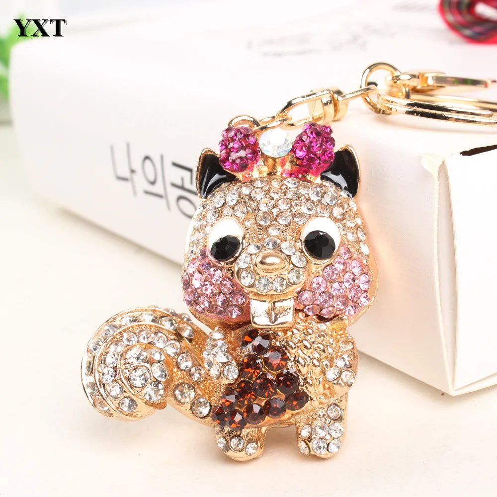 Litter Squirrel Pine Seed Lovely Fashion Rhinestone Crystal Pendant Charm Purse Car Bag Keyring Key Chain Birthday Party Gift
Litter Squirrel Pine Seed Lovely Fashion Rhinestone Crystal Pendant Charm Purse Car Bag Keyring Key Chain Birthday Party Gift