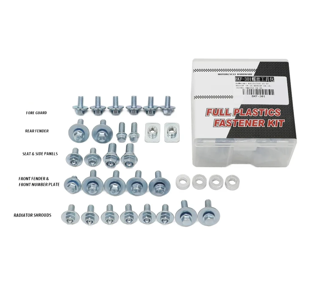 Motorcycle Screws Body Bolts Kits For KX125/250 03-07 KX250F 2004-2016 KX450F 2004-2014 RMZ250 2004-2006
Motorcycle Screws Body Bolts Kits For KX125/250 03-07 KX250F 2004-2016 KX450F 2004-2014 RMZ250 2004-2006