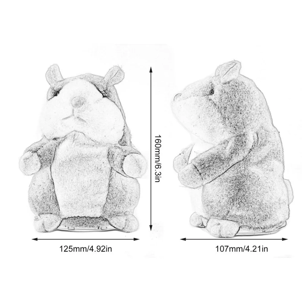 16cm Lovely Talking Hamster Sound Record Repeat Stuffed Plush Christmas Animal Kawaii Talking Nodding Hamster Toy Drop shipping
16cm Lovely Talking Hamster Sound Record Repeat Stuffed Plush Christmas Animal Kawaii Talking Nodding Hamster Toy Drop shipping