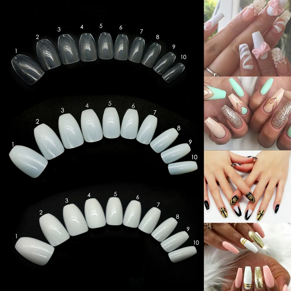 Ballerina Nail Art Tips Transparent/Natural/White False Coffin Nails Art Tips Flat Shape Full Cover Manicure Fake Nail Tips
Ballerina Nail Art Tips Transparent/Natural/White False Coffin Nails Art Tips Flat Shape Full Cover Manicure Fake Nail Tips