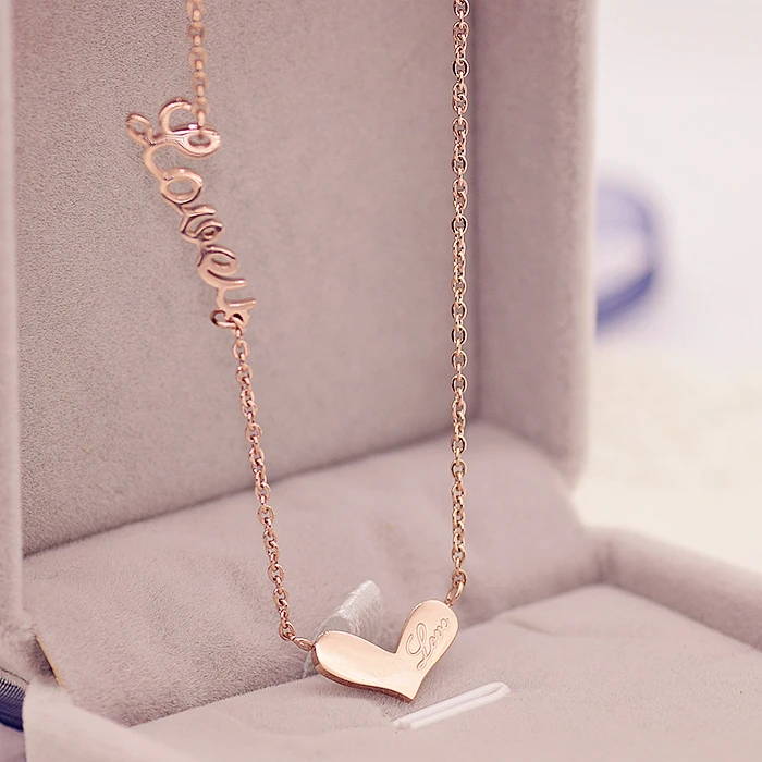YUN RUO Fashion Brand Woman Jewelry Rose Gold Color Elegant LOVEU Heart Pendant Necklace 316 L Stainless Steel Bijoux Femme Gift
YUN RUO Fashion Brand Woman Jewelry Rose Gold Color Elegant LOVEU Heart Pendant Necklace 316 L Stainless Steel Bijoux Femme Gift