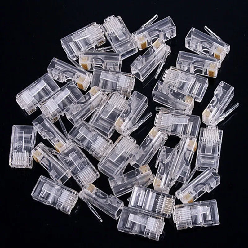 Practical Crystal RJ45 Plug Cat5E Cat5 Rj-45 Lan Network Connector Modular Plug Network Cable Connector 25 PCS
Practical Crystal RJ45 Plug Cat5E Cat5 Rj-45 Lan Network Connector Modular Plug Network Cable Connector 25 PCS