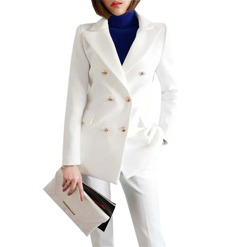2019 New fashion Slim Korean temperament double-breasted ladies suit suit high-end temperament slim suit pants two-piece
2019 New fashion Slim Korean temperament double-breasted ladies suit suit high-end temperament slim suit pants two-piece