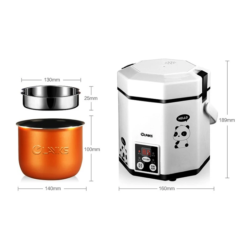 1.2L Mini Rice Cooker Intelligent Time-Appointment Electric Porridge Cooker Suitable for 1-2 People CFXB12-200B
1.2L Mini Rice Cooker Intelligent Time-Appointment Electric Porridge Cooker Suitable for 1-2 People CFXB12-200B