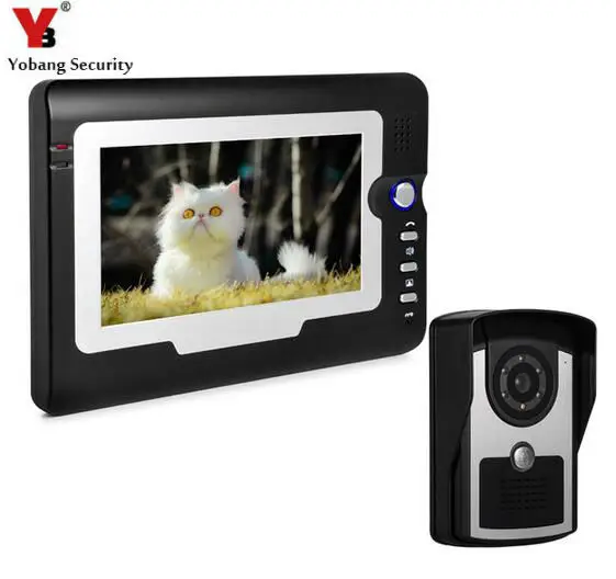 

Yobang Security 7" Video Intercom Home Doorphone System IR Night Vision Outdoor Camera Video Door phone Doorbell System Kit