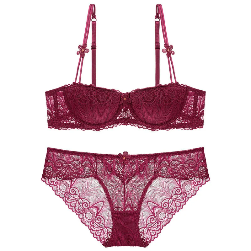 Madiy Ladies Fashion Half Cup Lingerie Hollow Out Lace Floral Pattern Bra Set For Women Sexy Underwear Transparent Briefs #1063
Madiy Ladies Fashion Half Cup Lingerie Hollow Out Lace Floral Pattern Bra Set For Women Sexy Underwear Transparent Briefs #1063