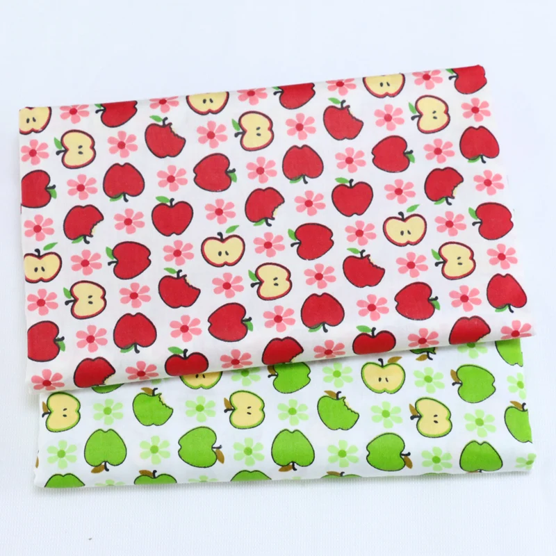 Хлопковая Лоскутная Ткань с принтом Apple Baby саржевая ткань из 100% хлопка стеганый